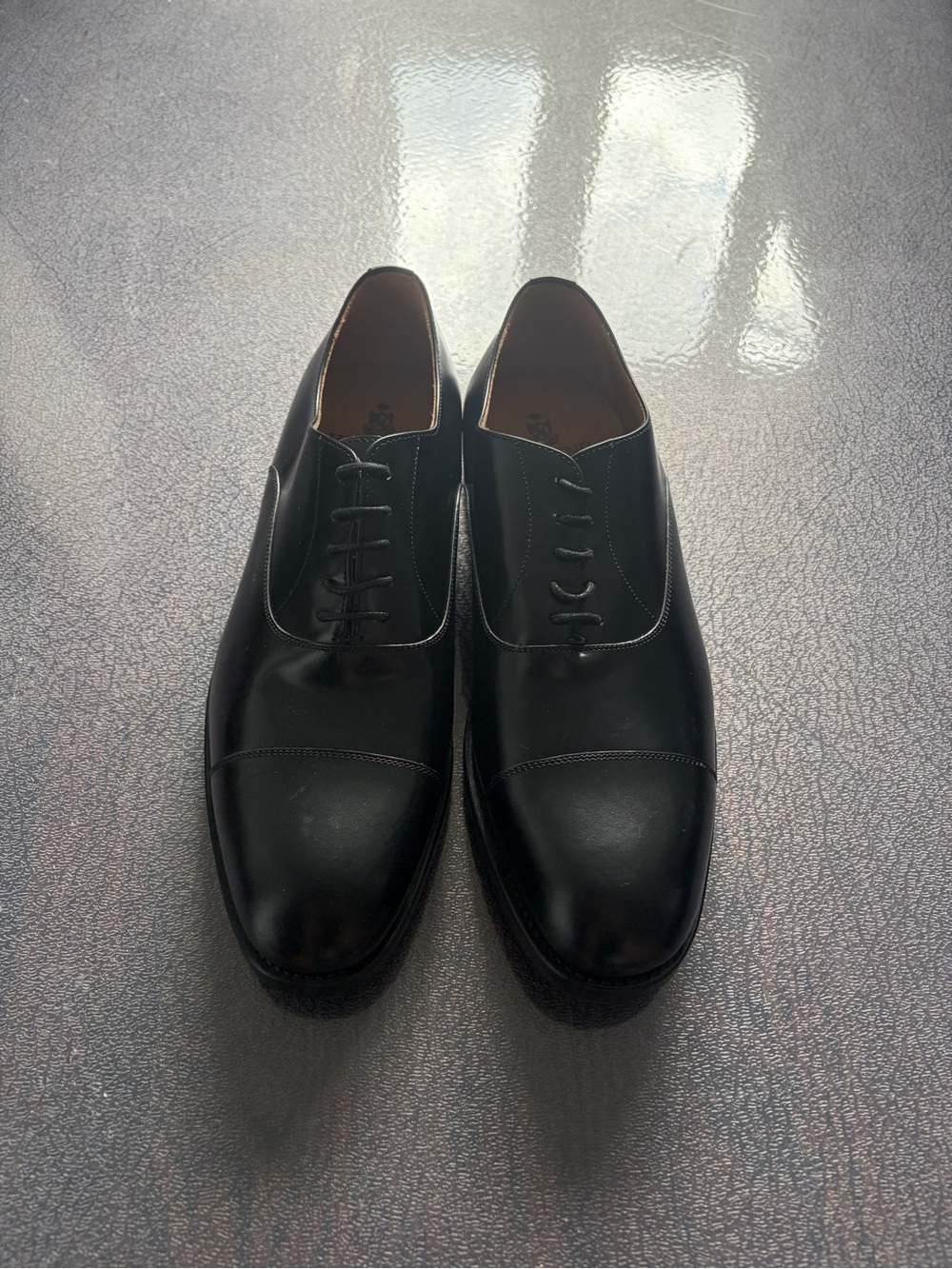 Classic Black Cap-Toe Oxford made in England